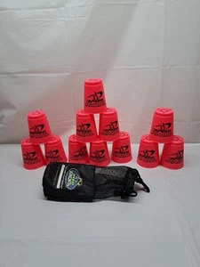 12er Set Speed Stacks rosa Stapelbecher mit Tasche - Bild 1 von 4