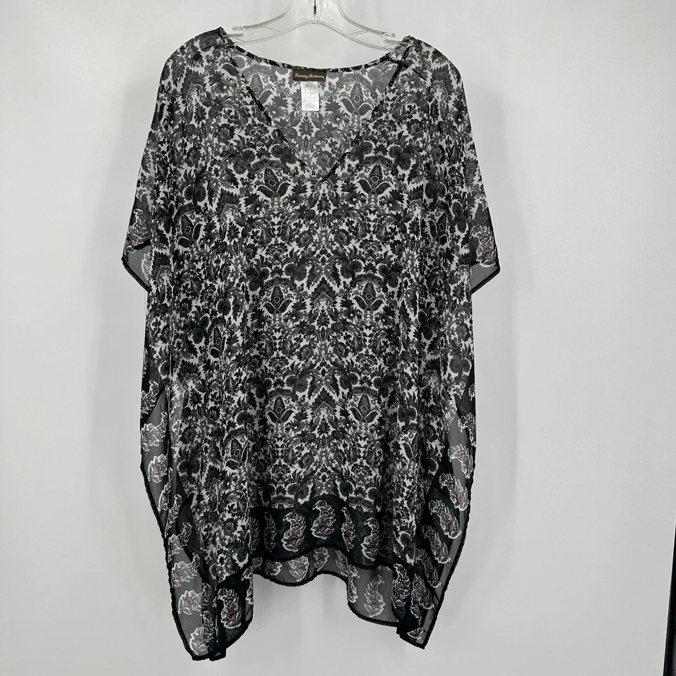 Top túnica de cachemira transparente Tommy Bahama para mujer talla M encubrir resort crucero Foto 1 de 4