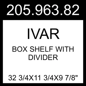 IKEA IVAR Scaffale Box con Divisorio Pino 32 3/4x11 3/4x9 7/8" 205.963.82 - Foto 1 di 1