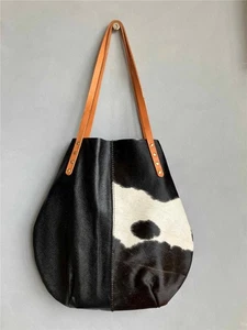 Hand Made NKR! BALON HALF FUR LEATHER BAG Womens Shoulder Bag New - Black - Bild 1 von 5