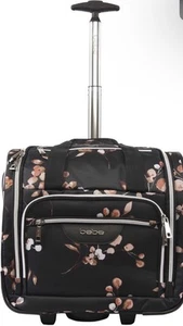 BEBE Valentina-Wheeled Under The Seat Carry-on Bag, Floral Black, ONE Size - Picture 1 of 7