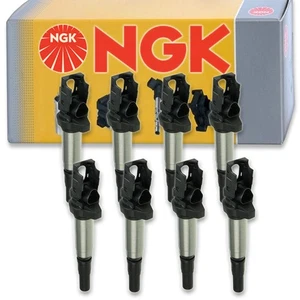 8 pc NGK Ignition Coils for 2006-2017 BMW 650i 4.4L 4.8L V8 Spark Plug Wire yc - Picture 1 of 5