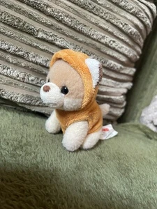 Gund soft toy Plush Keyring Bag clip Boo cutest dog with Orange Hoodie - Picture 1 of 2