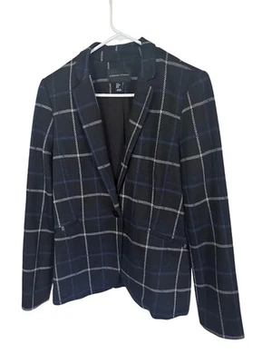 Adrienne Vittadini Chaqueta Blazer Negro Azul y Gris Talla M Foto 1 de 4