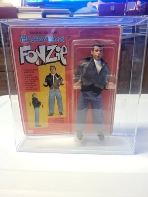 1976 VINTAGE HAPPY DAYS FONZIE 8" ACTION FIGURE MEGO HENRY WINKLER Não Perfurado R2 - Imagem 1 de 4