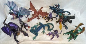 Collection of 10 DRAGON Figurines PVC and Plastic - FANTASTIC! - Picture 1 of 22