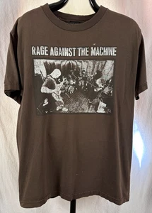Camiseta De Colección Rage Against the Machine Años 90 Adulto M/L Etiqueta Gigante Marrón Grunge - Imagen 1 de 9