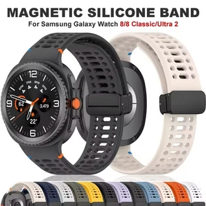 Correa deportiva de silicona para reloj Samsung Galaxy 8 40 mm 44 mm/8 clásico 46 mm - Imagen 1 de 119