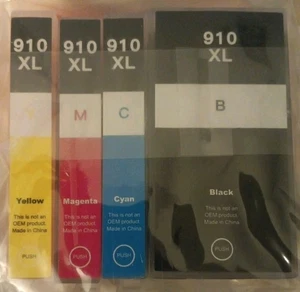 4pk 910XL Ink Cartridges for HP OfficeJet Pro 8010 8015 8020 8021 8022 8025 8028 - Picture 1 of 1