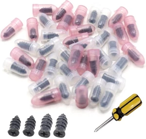 x20-60pcs Tire Repair Rubber Nail Screw Tire Plugs Quick Puncture for Car Tru - Picture 1 of 19