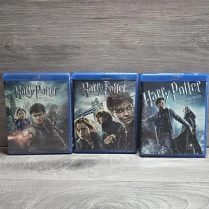 Harry Potter Deathly Hallows Part 1 & 2 and half blood prince Blu-ray part 2 NEW - Picture 1 of 13