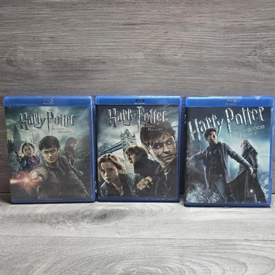 Harry Potter Deathly Hallows Part 1 & 2 and half blood prince Blu-ray part 2 NEW - Image 1 of 4