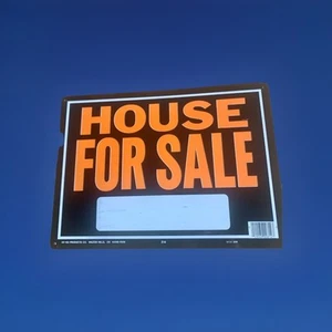 {50% OFF 2+} HOUSE FOR SALE WITH BLANK 10 X 14 ALUMINUM DAY-GLO SIGNS #814 - Picture 1 of 1