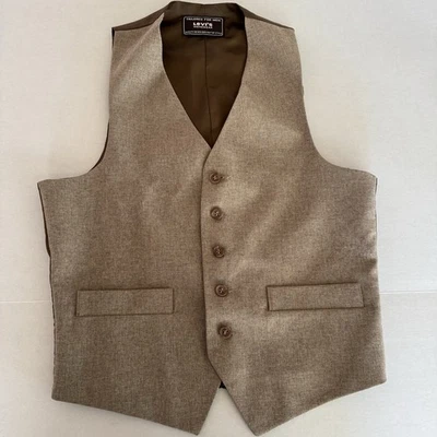 VTG 70's Levi's Vest Mens Small Sportswear Brown 5 Button Retro - Image 1 of 4