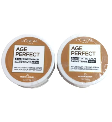 (2) L'Oreal Age Perfect 4 in 1 Tinted Face Balm Foundation, #20 Medium  - Image 1 of 2