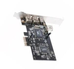 PCI-e Firewire Card IEEE 1394A 1X 4 Ports (3+1) 6 Pin to 4 Pin Cable Included - Picture 1 of 3