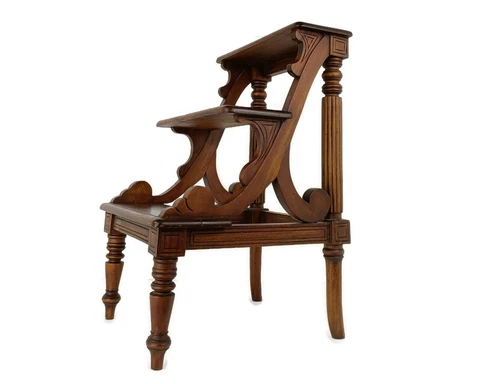 Library  Stairs Steps Regency Style Wood HTF   Barn Country Style  Gorgeous Cover