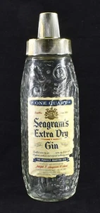 Vintage Seagrams Extra Dry Gin One Quart Bottle Empty - Picture 1 of 7