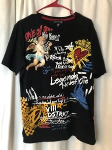 Tee: 8ighth/dstrkt angel be real embroidered tee medium used Legends Never Die - Picture 1 of 5