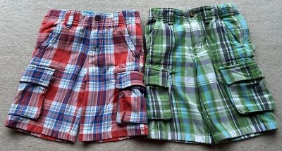 Pantalones Cortos Mini Boden Niños 4 Años 4Y Rojo Verde Cuadros Verano Foto 1 de 4