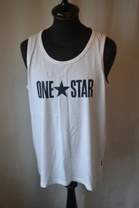 Vtg converse one star white vest shirt sz L mod casual sport - Picture 1 of 12