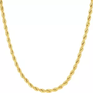 Catene in Corda Twist Acciaio Inox 3-8mm 16-30 Pollici Collane per Uomo/Donna - Foto 1 di 9