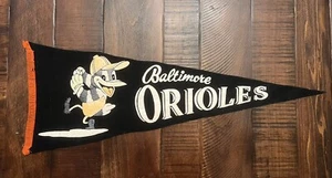 Rare Baltimore Orioles Vintage Logo Full Size 29” Felt Baseball Pennant - Picture 1 of 3
