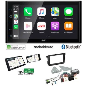 JVC Autoradio Apple CarPlay Android für Skoda Rapid ab 2012 schwarz inkl Canbus - Bild 1 von 8