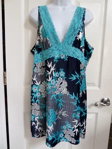 *NEW!! JONES NEW YORK Sz XL 16 Nightgown Chemise Sleepwear Lacy Satiny* - Picture 1 of 3