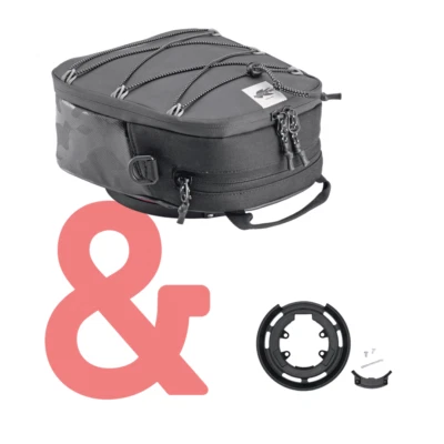 Kappa DR04 kleiner Tankrucksack 4,5 L Tanklock System schwarz grau Tarnoptik - Bild 1 von 3