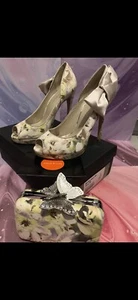 karen millen floral heel and bag set💚 - Picture 1 of 4