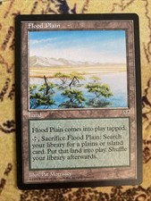 MTG MAGIC PLAYED Flood Plain Mirage scuffing surface scratches~~~>READ DESC<~~~~