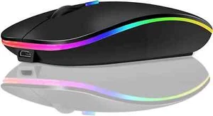 PC Maus Kabellos Bluetooth und Funk für Computer MAC Aufladbare leise Maus LED - Bild 1 von 5