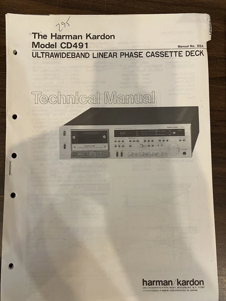 Manual de servicio HARMAN KARDON CD491 CD-491 *ORIGINAL* LIBRO O PDF-ENVÍO GRATUITO  Foto 1 de 1
