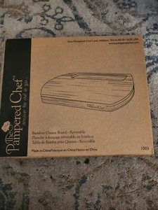 The Pampered Chef Bamboo Wood Reversible Cheese/crudites Board - Picture 1 of 3