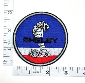 Embroidered Patch - Red/White/Blue - Cobra - Shelby - NEW - Iron-on - Picture 1 of 1