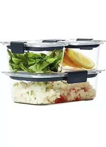 Rubbermaid Brilliance Leak-Proof Stackable Plastic Food Container 6 Set Piece - Picture 1 of 5