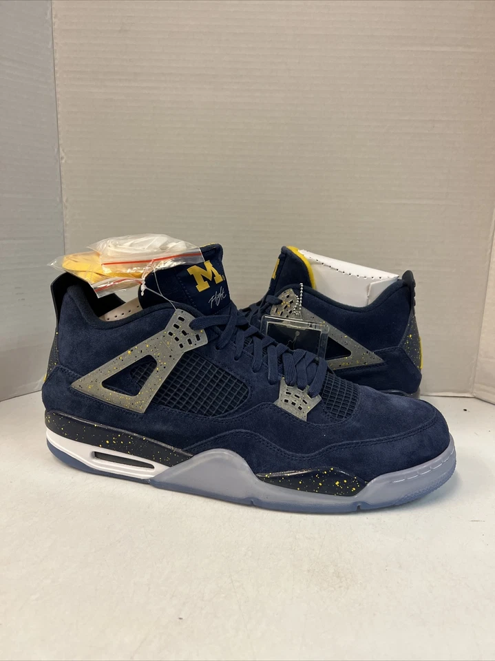 Jordan 4 retrô Michigan PE 2020 tamanho 15 novo em folha AJ4 1036660 - Imagem 1 de 4