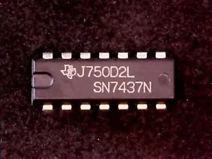 SN7437N - Texas Instruments Quad 2-Input Positive NAND Buffer 7437 (DIP-14) - Bild 1 von 1