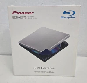Pioneer BDR-XD07S Slim Portable Blu-Ray Disc Silver BD/DVD/CD Writer - Photo 1/17