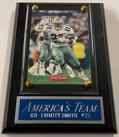 EMMITT SMITH DALLAS COWBOYS CARD PLAQUE FOR YOUR MAN CAVE WALL DECOR Cover