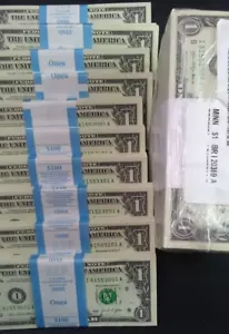 100 ($1) ONE DOLLAR BILLS UNCIRCULATED SEQUENTIAL - 2021 (MINNEAPOLIS) - Picture 1 of 3