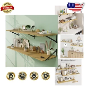 Versatile Deep Floating Shelves - Perfect for Living Room, Kitchen or Bathroom - Picture 1 of 9