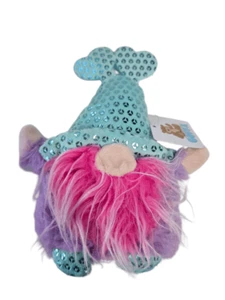 Goffa Purple Gnomelin Pink Beard Stuffed Animal Gnome Plush NWT - Picture 1 of 2