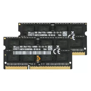 SK Hynix 2x 8GB 2RX8 DDR3L 1866MHz PC3L-14900S 204PIN SODIMM Laptop Memory RAM - Picture 1 of 4
