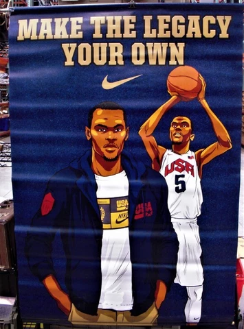 Kevin Durant RARE Foot Locker Nike Vinyl Poster Large 60x40 KD NBA Team USA Cover