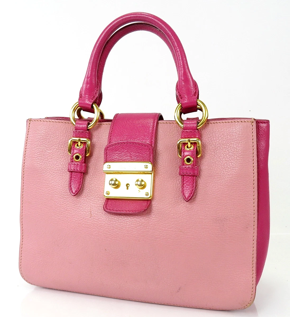 Pink Leather Exterior Miu Miu Bags & Handbags for Women for sale
