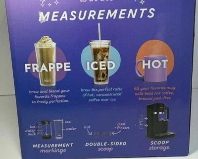 Mr. Coffee 3 in 1 Frappe Single Serve Iced Hot Coffee Maker Blender Black - Image 1 of 3