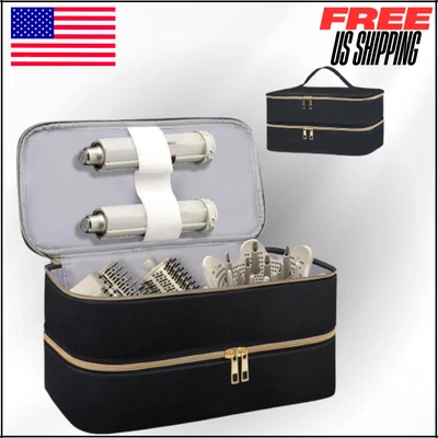 Travel Double Layer Storage Carrying Case for Shark Flex Style, Hair Dryer Black - Image 1 of 4