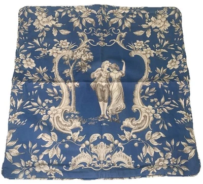One Maison d' Hermine Decorative Pillow Cover Joli Jouy Blue 20x20 100% Cotton - Image 1 of 4